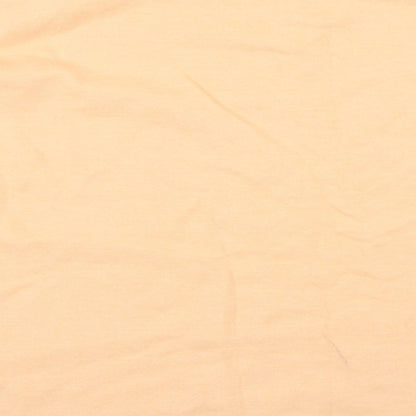 Brand and care label for Papaya men’s orange jumper, size XL