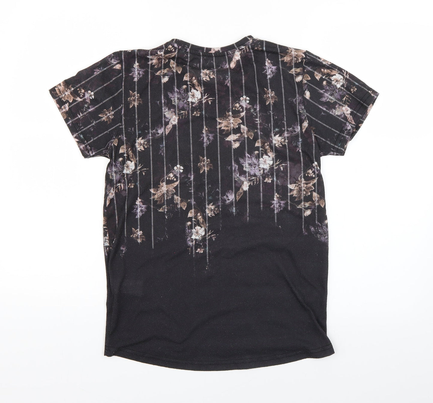 Primark Girls Brown Floral  Basic T-Shirt Size 11-12 Years
