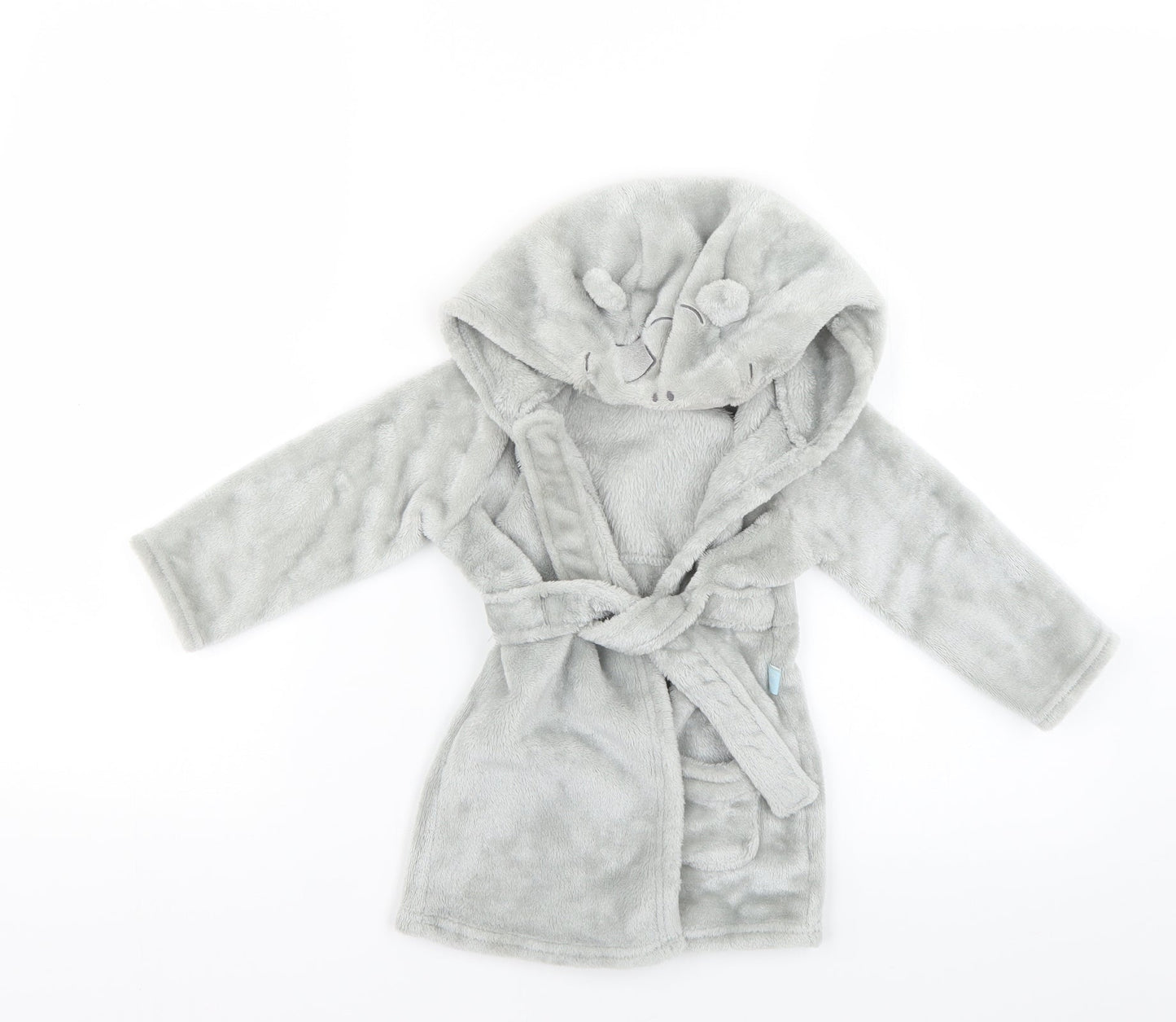 Tesco Baby Grey Geometric  Babydoll Robe Size 12-18 Months