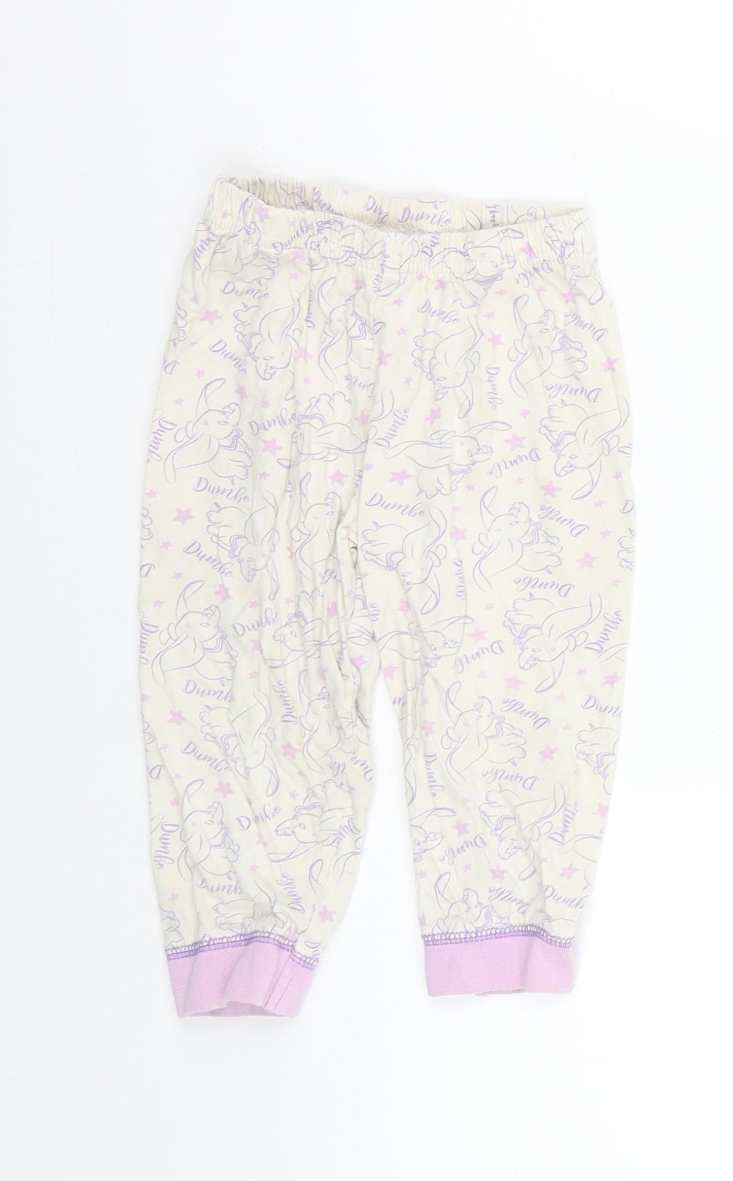 Disney Baby Purple Geometric  Cropped Trousers Size 12-18 Months