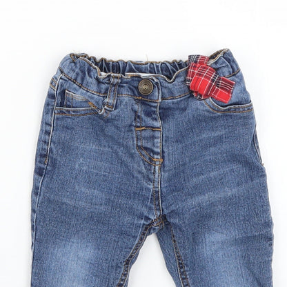Close-up detail of so cute Baby Blue Cropped Jeans, size 12-18, Months