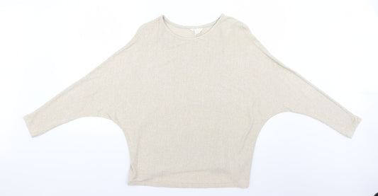 H&M Womens Beige   Pullover Jumper Size S