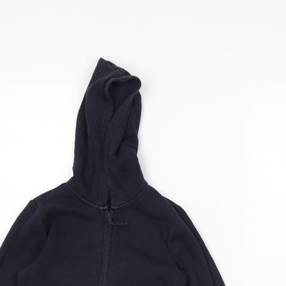 Close-up detail of Tu boys’ blue jacket, size 7, years