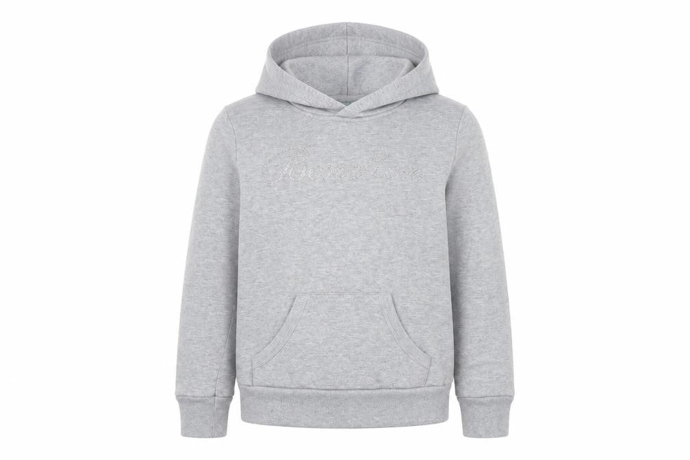 Benetton Girls Grey   Pullover Hoodie Size 7 Years