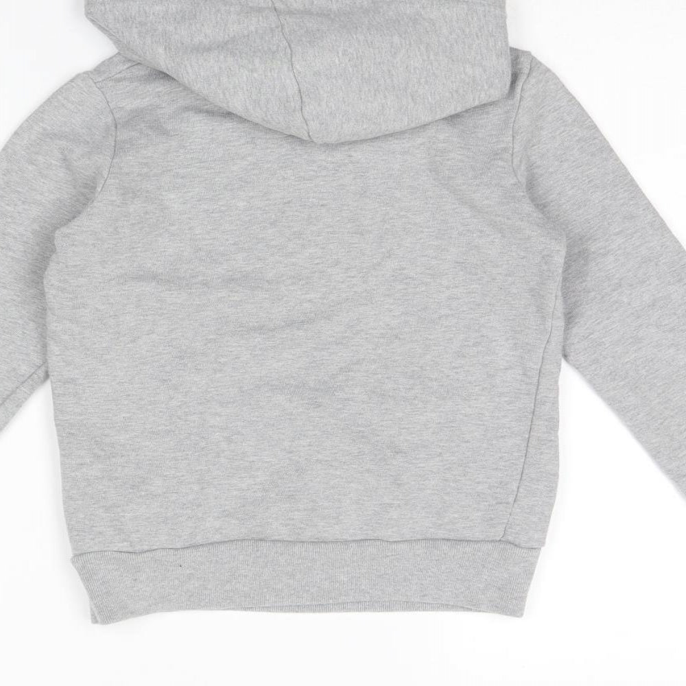 Benetton Girls Grey   Pullover Hoodie Size 7 Years