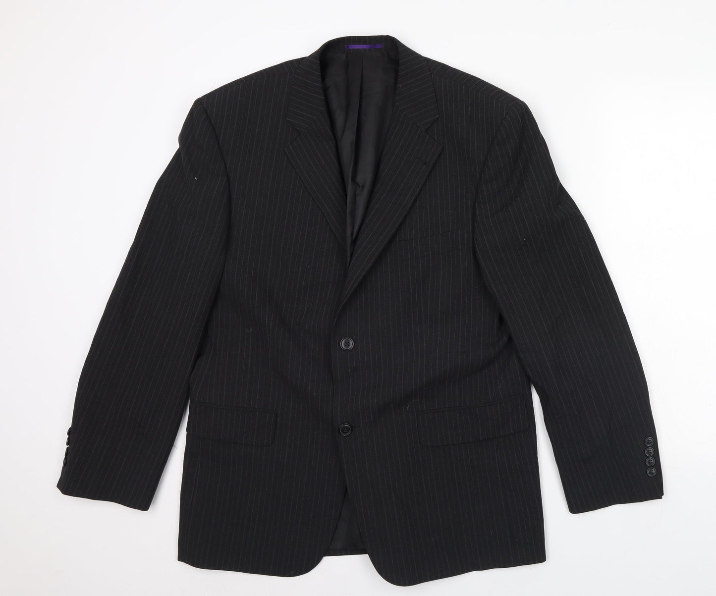 Taylor & Wright Mens Black Striped  Jacket Blazer Size 40  - Shoulder Pads