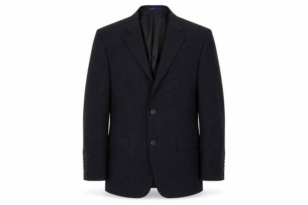 Taylor & Wright Mens Black Striped  Jacket Blazer Size 40  - Shoulder Pads