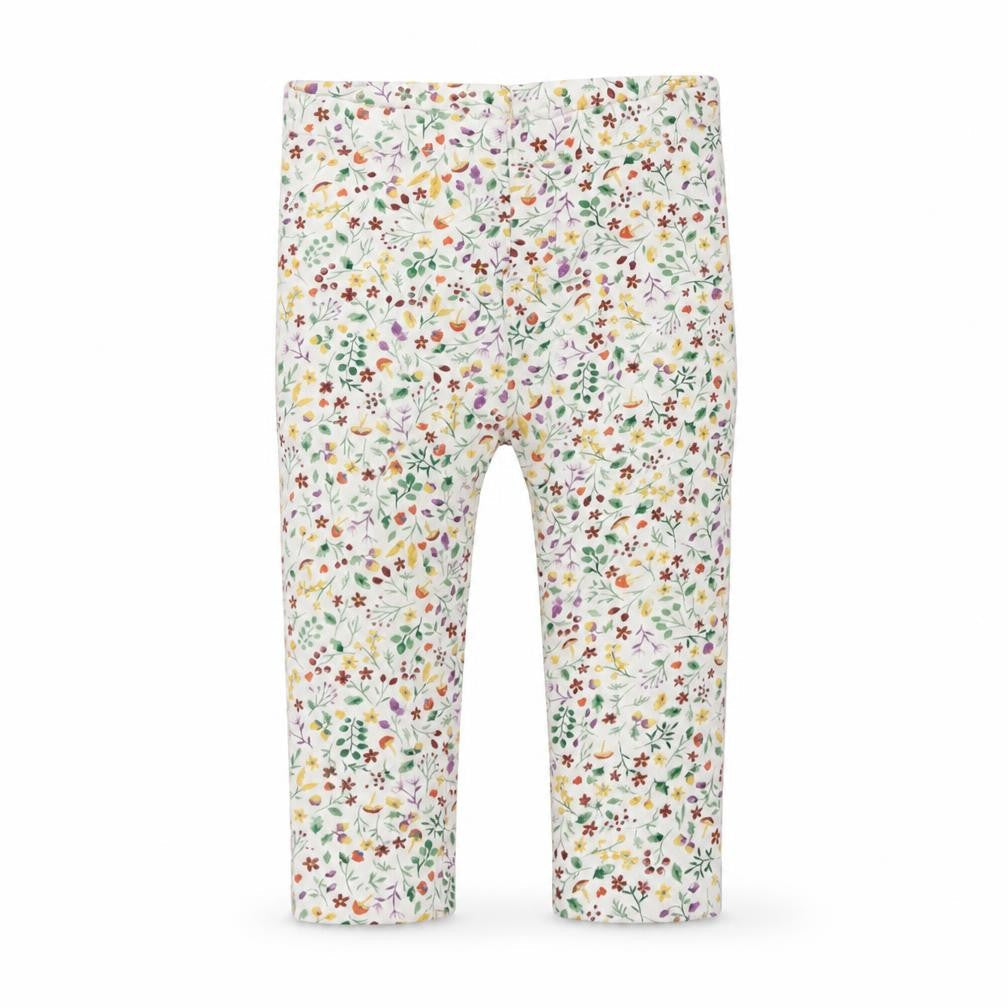 TU Girls White Spotted  Capri Leggings Size 9 Months  - Garden Print