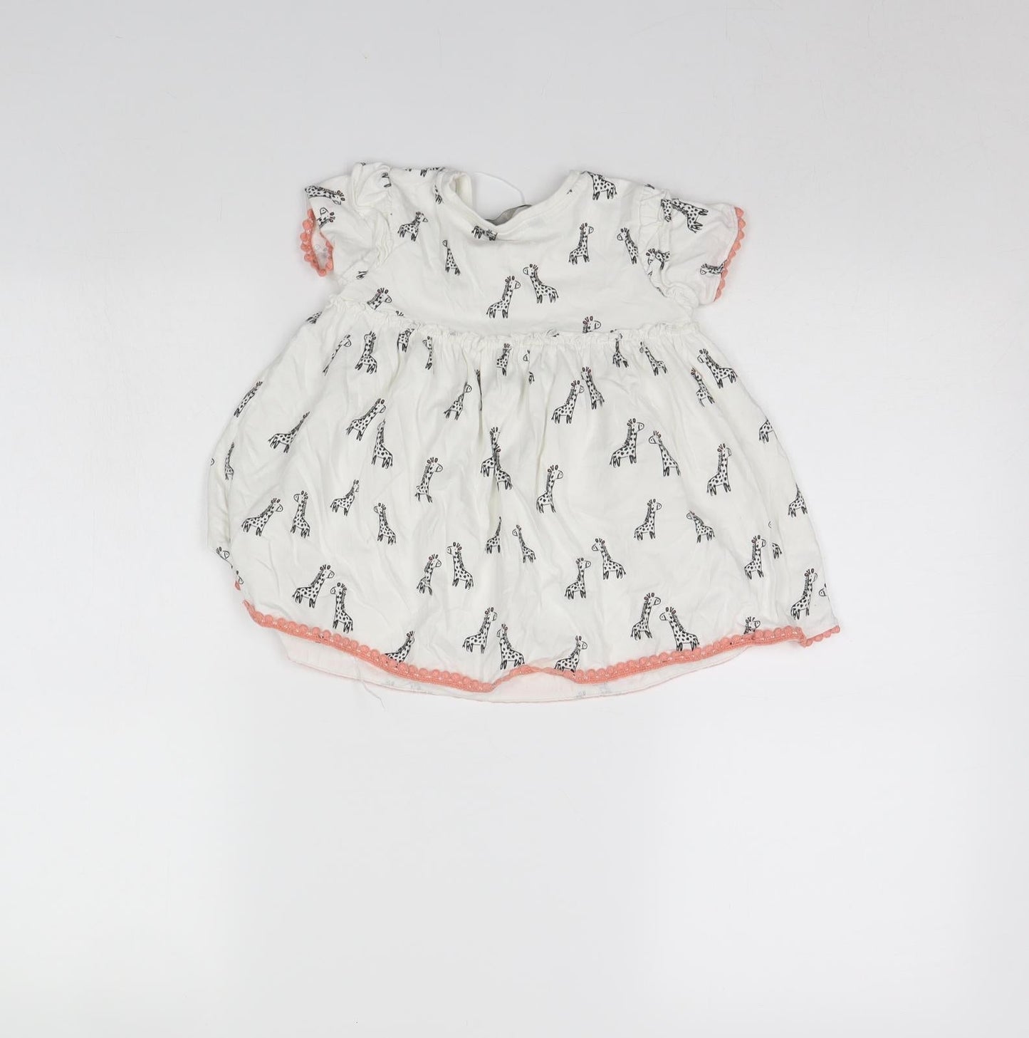 George Girls White Animal Print  Basic Blouse Size 2 Years  - Giraffe
