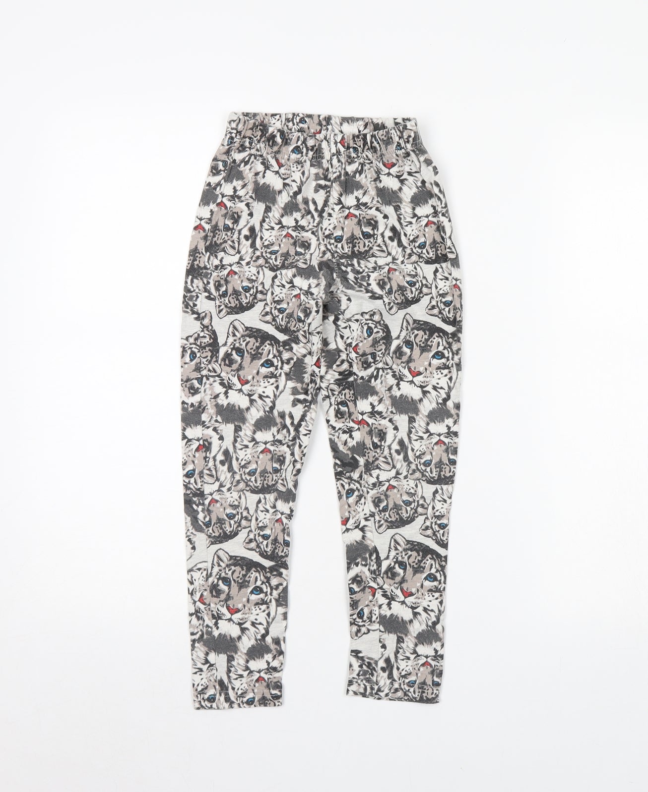 Bpc Girls Grey Animal Print  Capri Trousers Size 8 Years - CUB