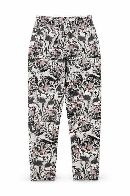 Bonprix Girls Grey Animal Print Capri Trousers Size 8 Years - CUB