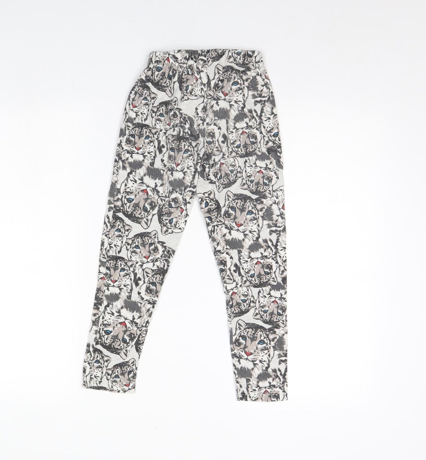 Bpc Girls Grey Animal Print  Capri Trousers Size 8 Years - CUB