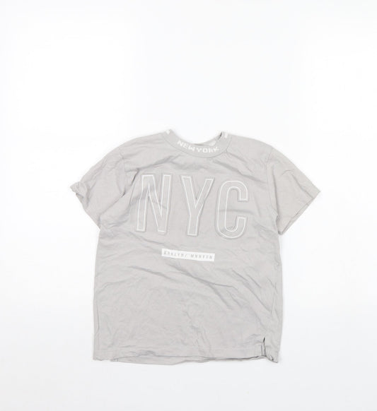 Primark Boys Grey   Basic T-Shirt Size 7 Years  - nyc