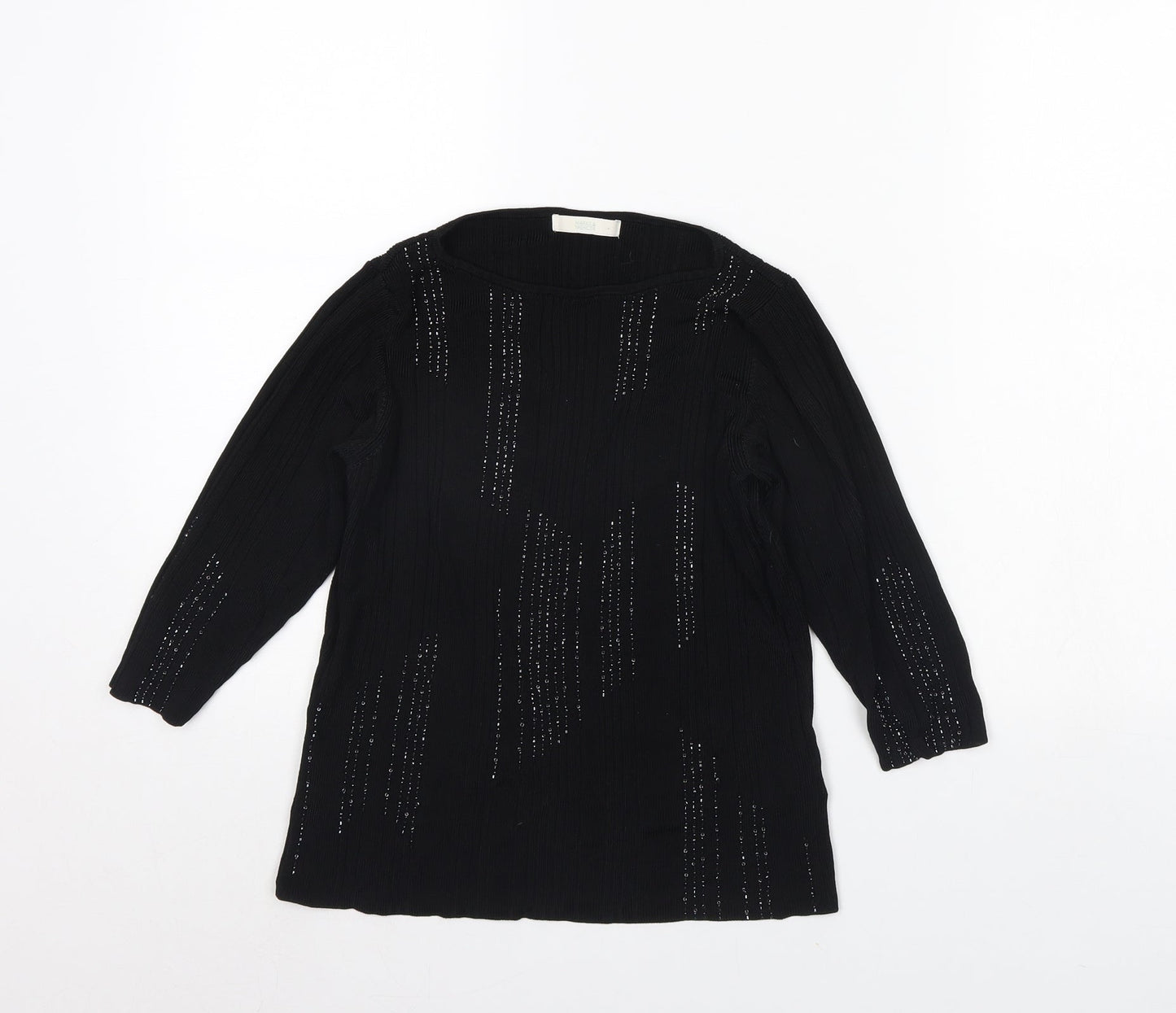 m&s Womens Black   Basic Blouse Size 14