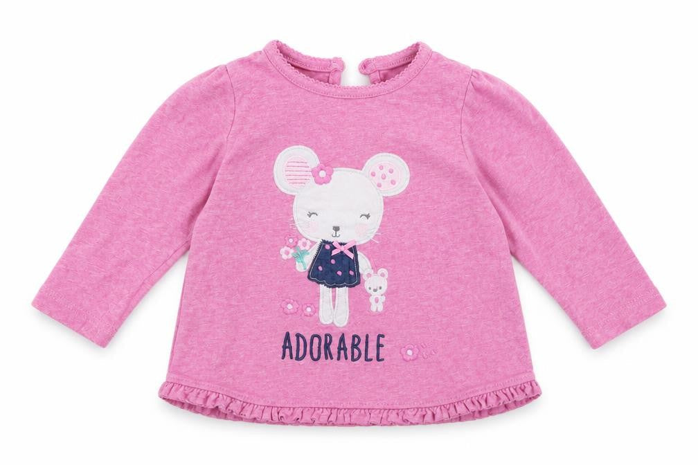 George Girls Pink   Basic T-Shirt Size 6-9 Months