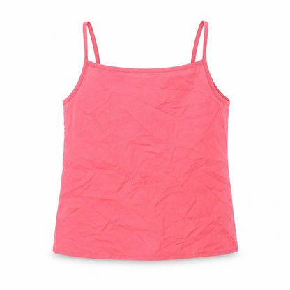 Front view of George girls’ pink basic tank, size 8-9, years