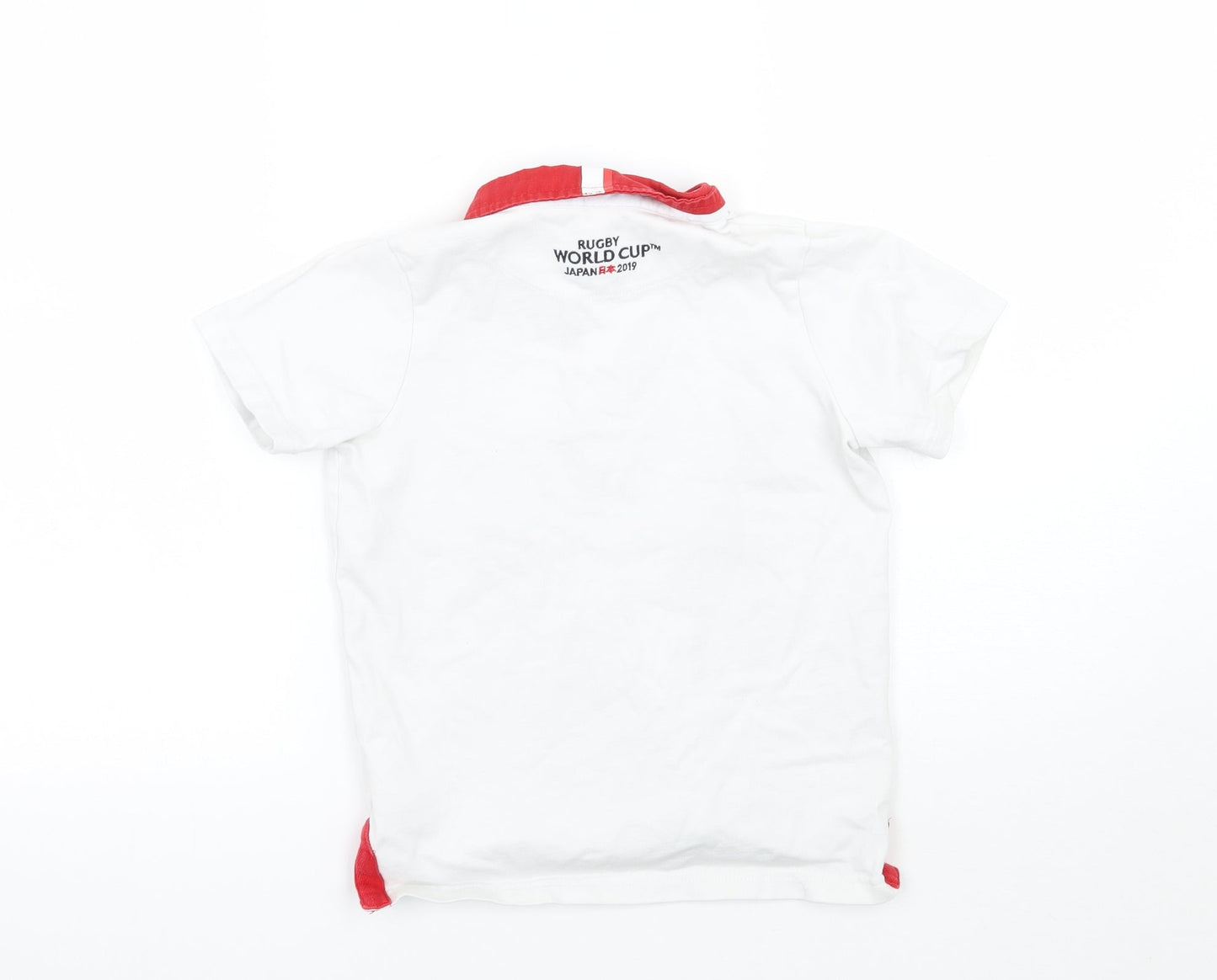 Rugby World Cup 2019 Girls White   Basic Polo Size 7-8 Years  - England