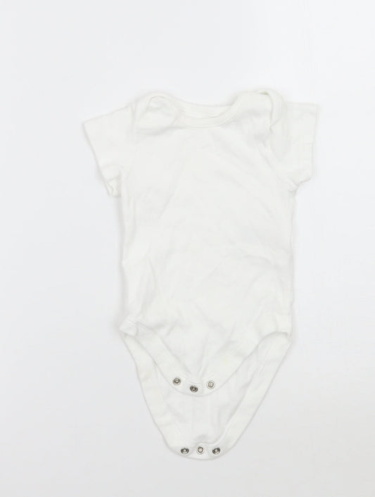 Marks and Spencer Girls White   Babygrow One-Piece Size 6-9 Months