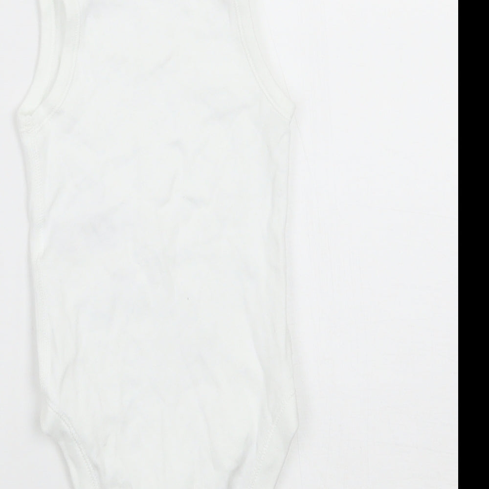 Marks and Spencer Boys White   Babygrow One-Piece Size 6-9 Months