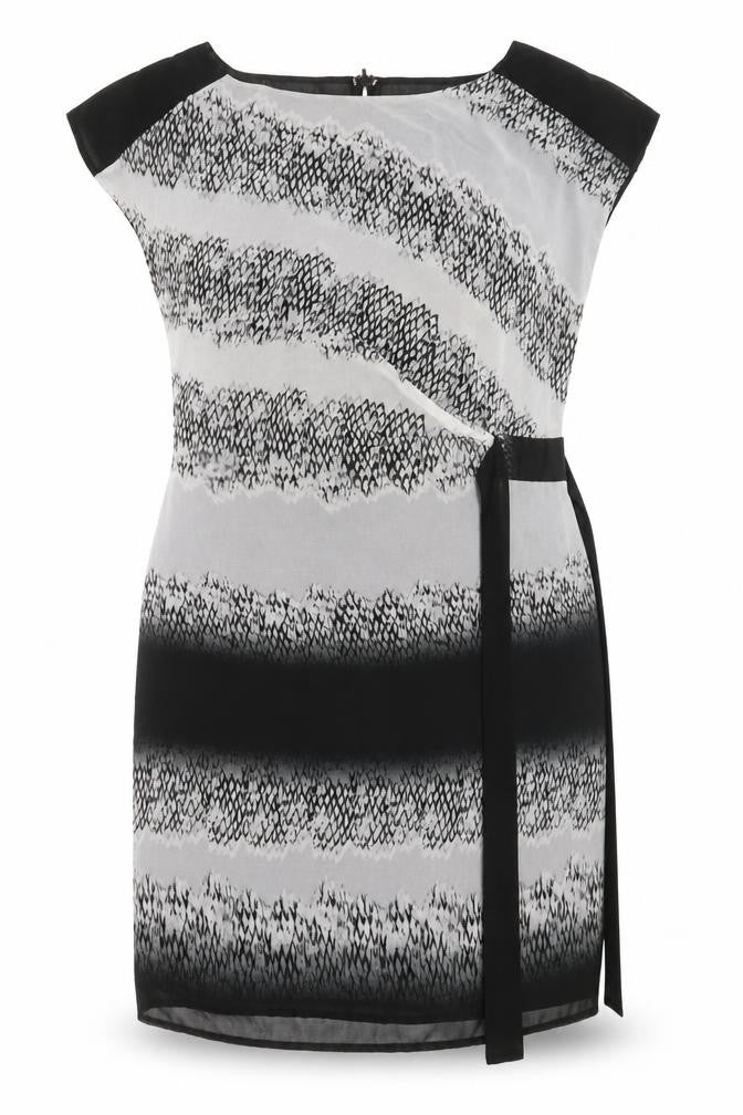 Per Una Womens Black Animal Print  A-Line  Size 14