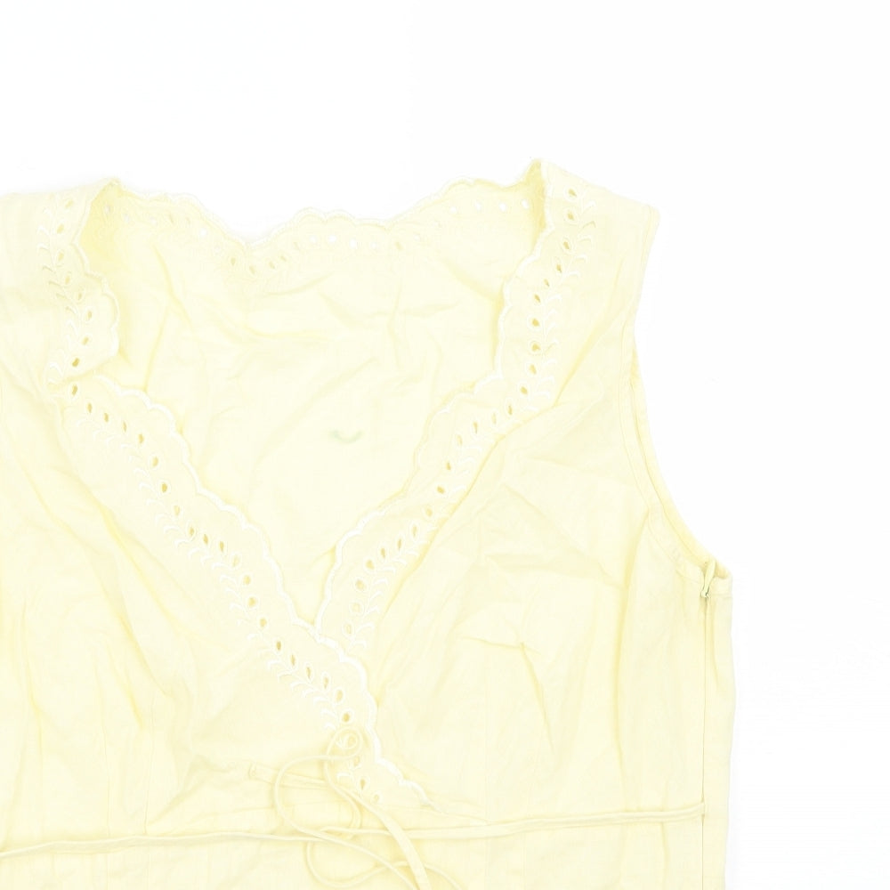 Marks and Spencer Womens Yellow   Basic Blouse Size 14