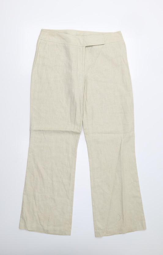 Evie Womens Beige   Trousers  Size 12 L31 in