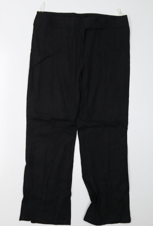 Evie Womens Black   Trousers  Size 12 L28 in