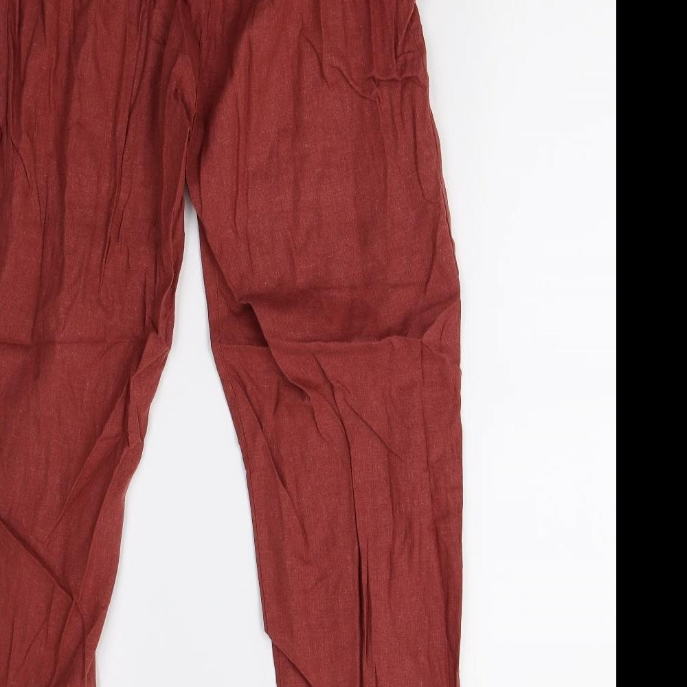 New Look Womens Red   Trousers  Size 14 L27 in