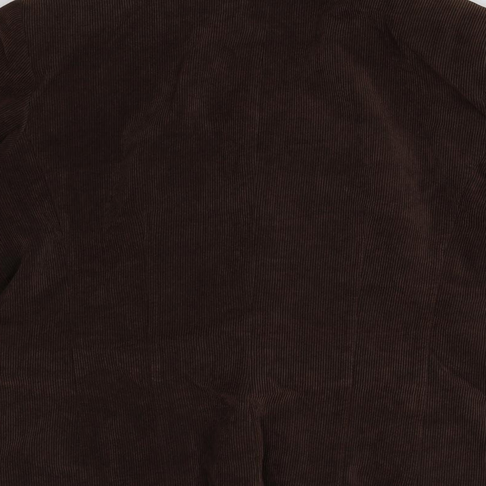 Preworn Womens Brown  Corduroy Jacket Blazer Size L