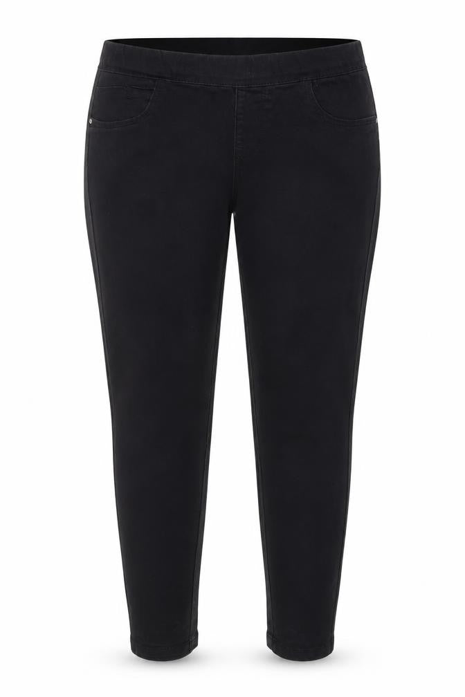 Denim & Co. Womens Black  Denim Tapered Jeans Size 10 L27 in