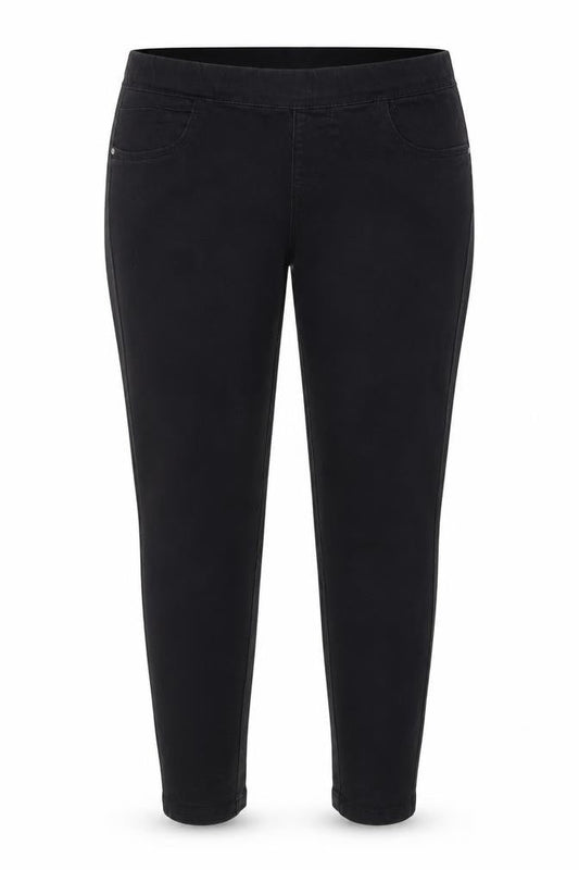 Denim & Co. Womens Black  Denim Tapered Jeans Size 10 L27 in