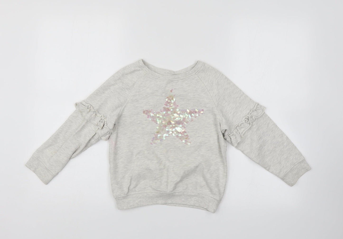 NEXT Girls Grey   Pullover Sweatshirt Size 6 Years