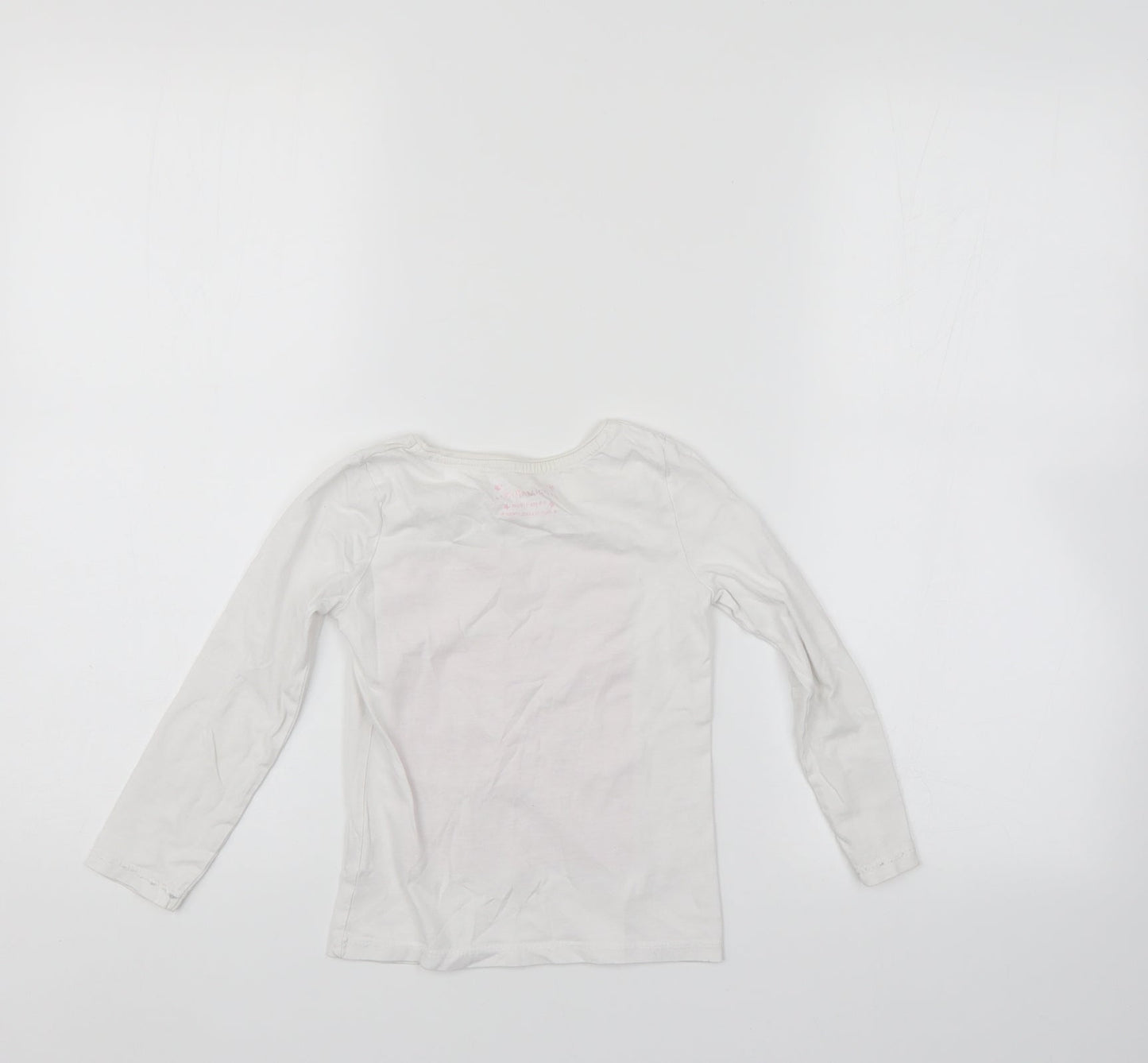 Primark Girls White   Pullover Jumper Size 4-5 Years