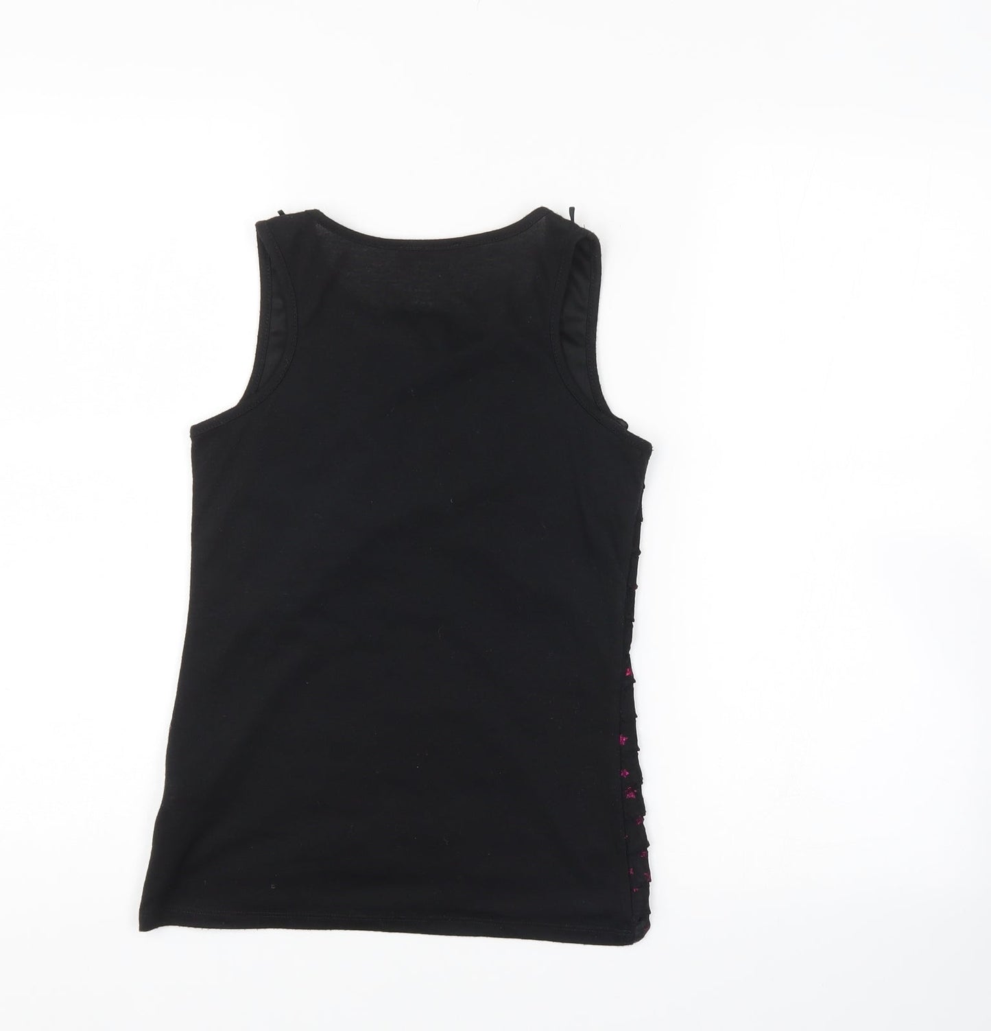 YD Girls Black   Basic Tank Size 10-11 Years
