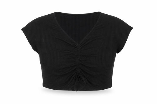 New Look Womens Black   Cropped Blouse Size L