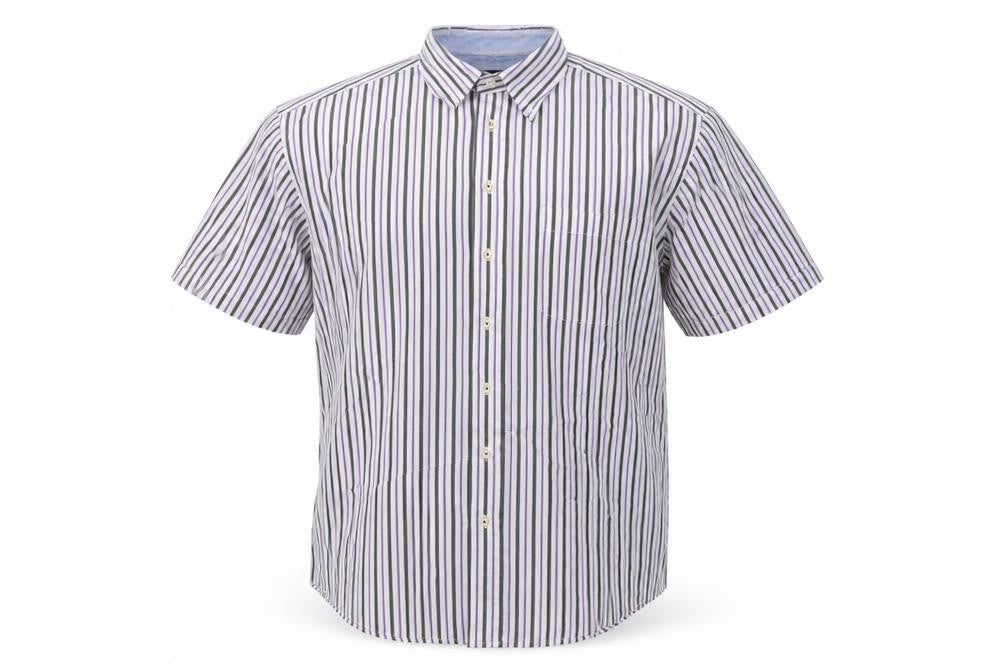 Today's Man Mens White Striped   Button-Up Size XL