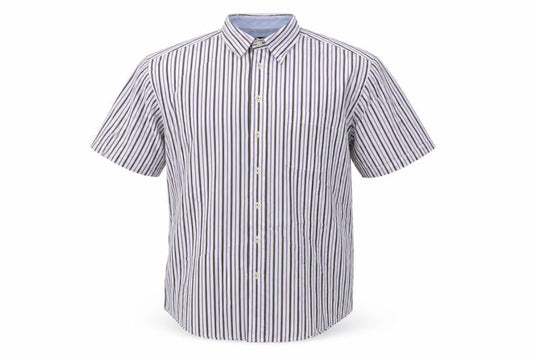 Today's Man Mens White Striped   Button-Up Size XL