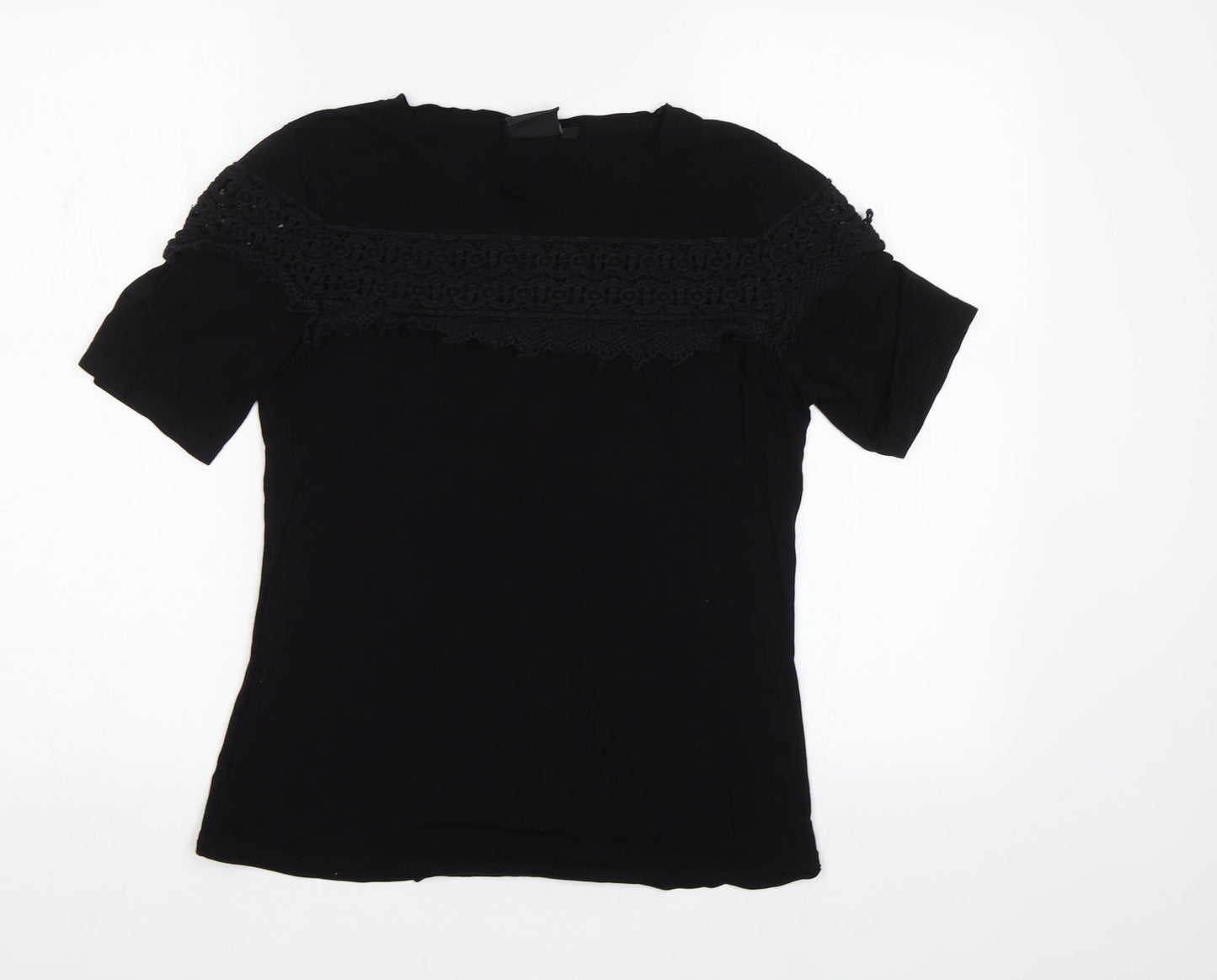 Be You Womens Black   Basic T-Shirt Size 8