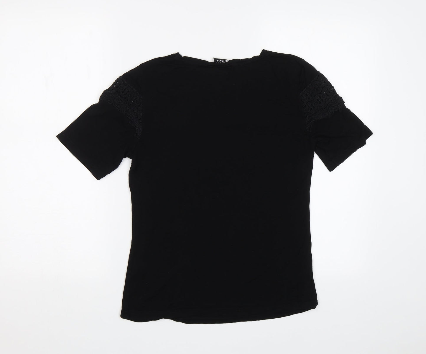 Be You Womens Black   Basic T-Shirt Size 8