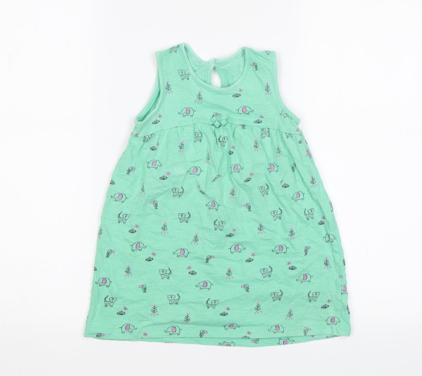 George Baby Green Geometric  A-Line  Size 18-24 Months