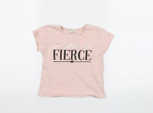 River Island Girls Pink   Basic T-Shirt Size 2 Years