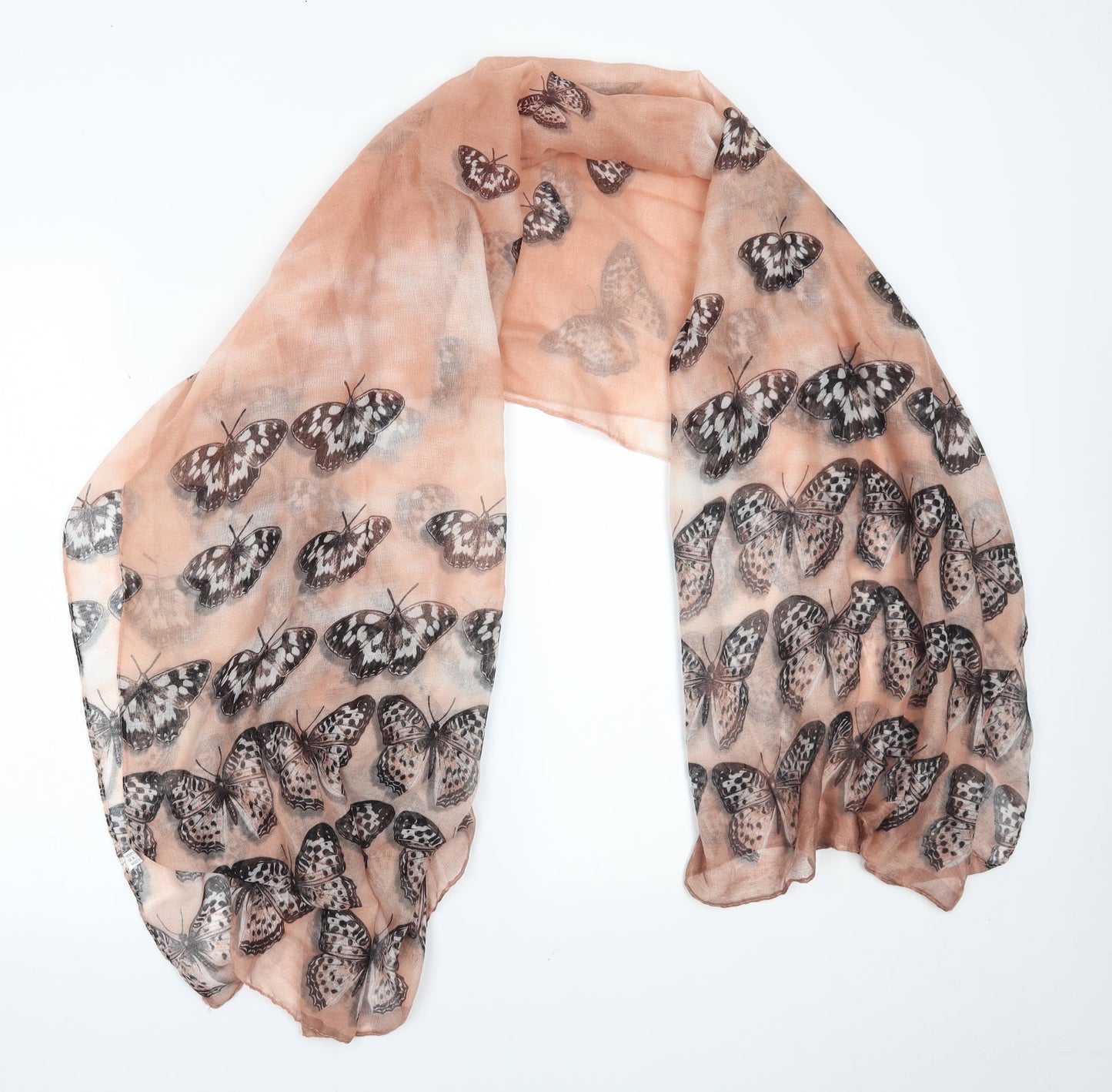 Preworn Womens Beige Animal Print   Scarf