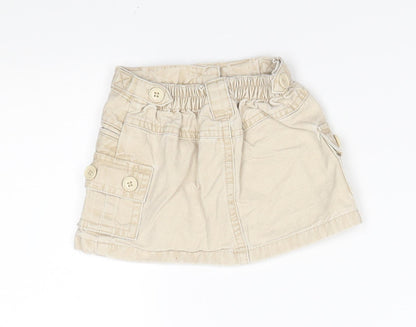 Back view of Next girls’ beige a-line skirt, size 3-6, months