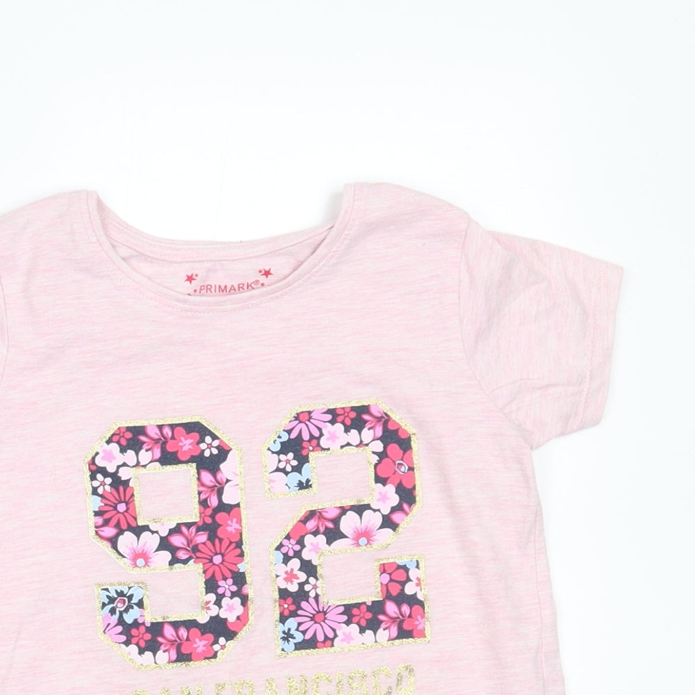 Primark Girls Pink    Pyjama Top Size 6-7 Years