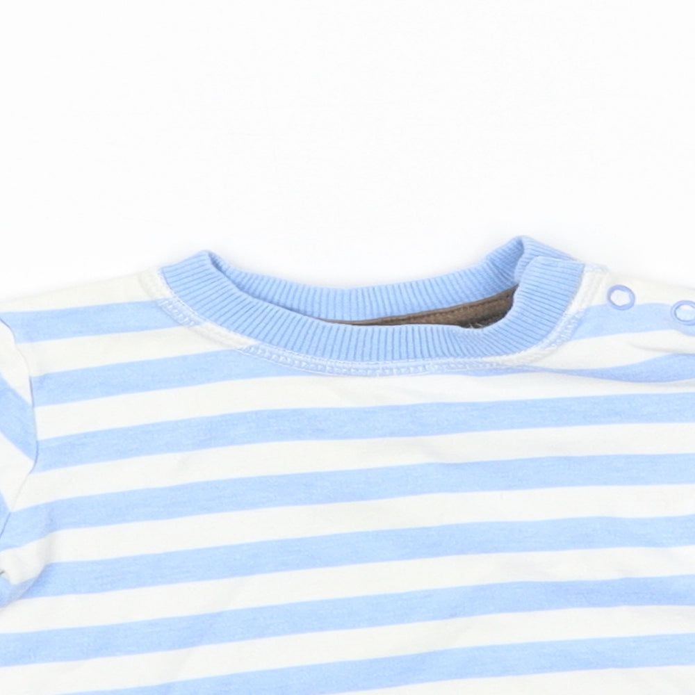 George Baby White Striped  Basic T-Shirt Size 0-3 Months  -