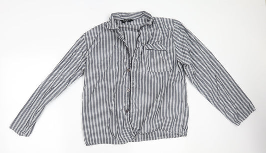 cedarwood state Mens Grey Striped   Button-Up Size M