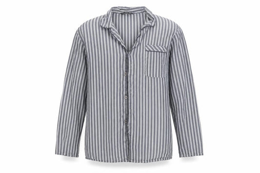Cedarwood State Mens Grey Striped Button-Up Size M