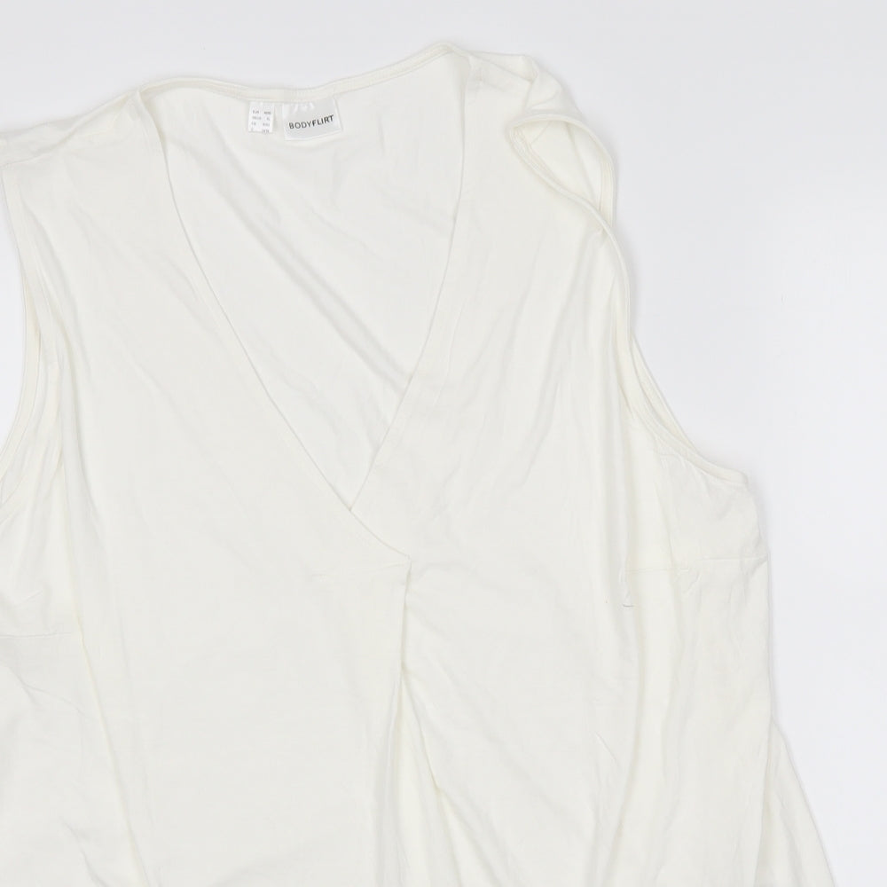 Bodyflirt Womens White   Basic Blouse Size XL