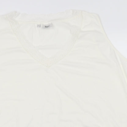 Bonprix Womens White Basic Blouse Size 2XL