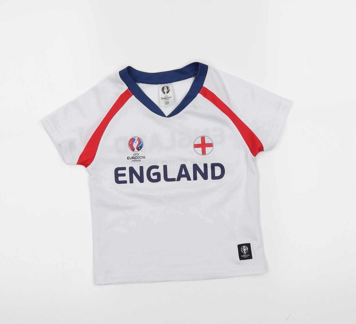 euro 2016 france Girls White   Basic T-Shirt Size 2-3 Years  - england